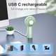Вентилятор DC03, фиолетовый, с аккумулятором, ручной, настольный, USB тип-C Превью 4