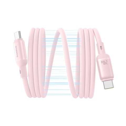 USB кабель Baseus PicoGo, 2xUSB тип-C, 100 см, 240 Вт, розовый, силиконовый, магнитный, #P10376800411-00 Превью 2
