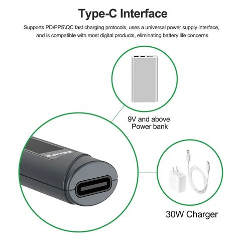 Паяльник RELIFE 210, 60 Вт, USB тип-C, портативний, PD Прев'ю 2