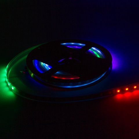 Светодиодная лента RGB SMD5050, WS2812B (c  управлением, IP67, 5 В, 30 диодов/м, 5 м) Превью 2