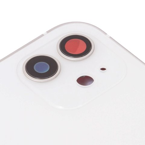 Housing compatible with iPhone 12, (white, with SIM card holders, with side buttons) Preview 1