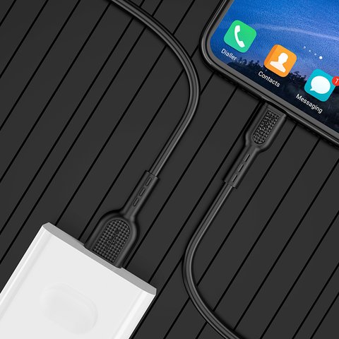 USB кабель Hoco X33, USB тип-C, USB тип-A, 100 см, 5 А, черный, VOOC, #6931474706119 Превью 2