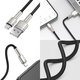 Cable USB Baseus Cafule Series Metal, USB tipo-A, Lightning, 100 cm, 2.4 A, negro, con revestimiento de nylon, #CALJK-A01 Vista previa  1