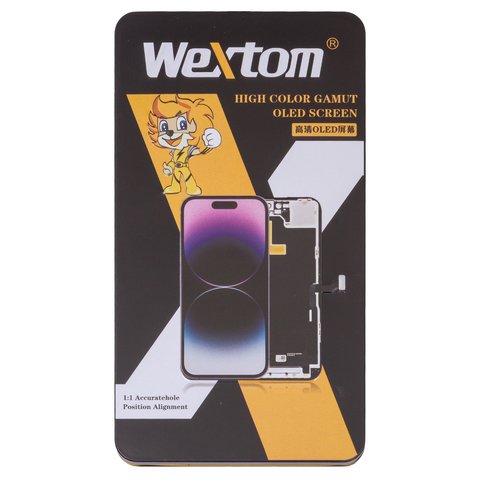 Pantalla LCD Wextom puede usarse con iPhone 15, negro, con marco, HC, sin error, (OLED) soft, diagnosable Vista previa  2