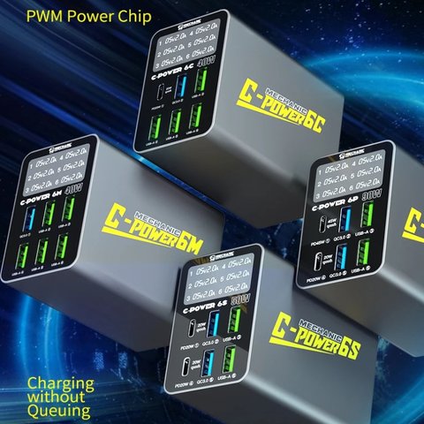 Mains Charger Mechanic C-Power 6C, (50 W, Quick Charge, Power Delivery (PD), 6 outputs) Preview 1