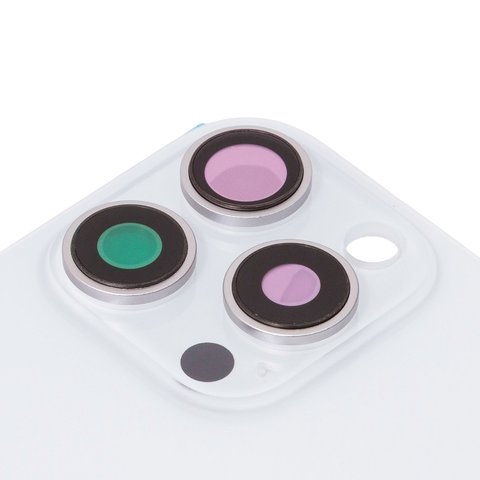 Housing Back Cover compatible with iPhone 16 Pro Max, (white, with camera lens, Original (PRC), white titanium) Preview 1