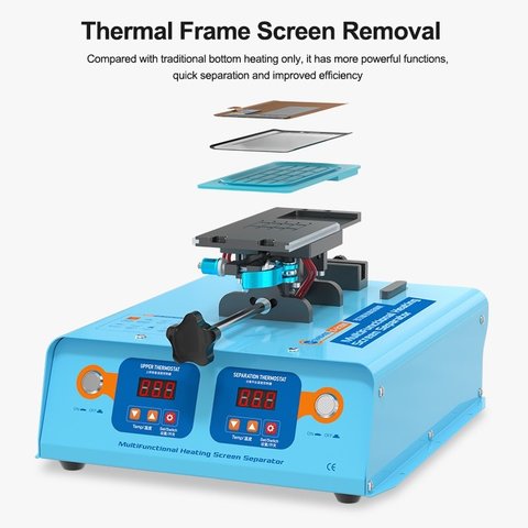 LCD Touch Screen Glass Separator Sunshine S-918M, (with vacuum pump, for LCDs up to 7") Preview 5