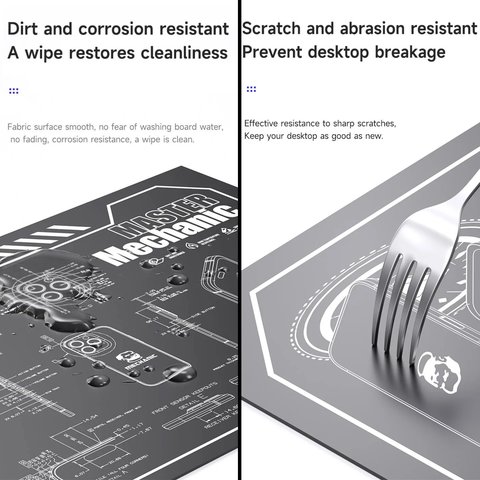 Alfombrilla aislante Mechanic V78, resistente al calor, resistente a las manchas, 600 mm, 350 mm Vista previa  2