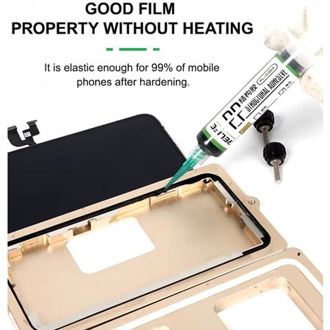 Adhesivo RELIFE RL-035A, poliuretano, negro, para pegar tapas traseras, para marcos de pantalla, 5 ml Vista previa  4