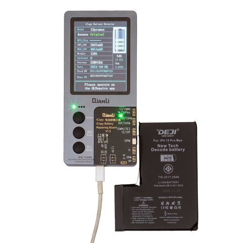 Batería Deji puede usarse con Apple iPhone 12 Pro Max, Li-ion, 3.83 V , 4410 mAh, mayor capacidad, sin mensaje de error, decode battery Vista previa  1