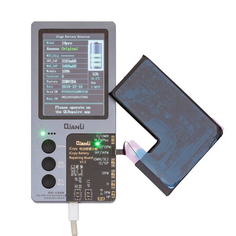 Batería puede usarse con iPhone 14 Pro, Li-ion, 3.87 V, 3200 mAh, sin mensaje de error, (A2866), genuine IC Vista previa  1