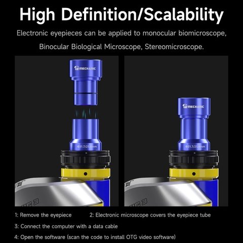 Cámara ocular Mechanic MEC-4K, para microscopio Vista previa  5
