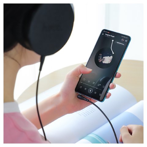 AUX-кабель Hoco UPA15, TRS 3.5 мм, TRRS 3.5 мм, 100 см, чорний, з мікрофоном, Г-подібний, #6931474713421 Прев'ю 2