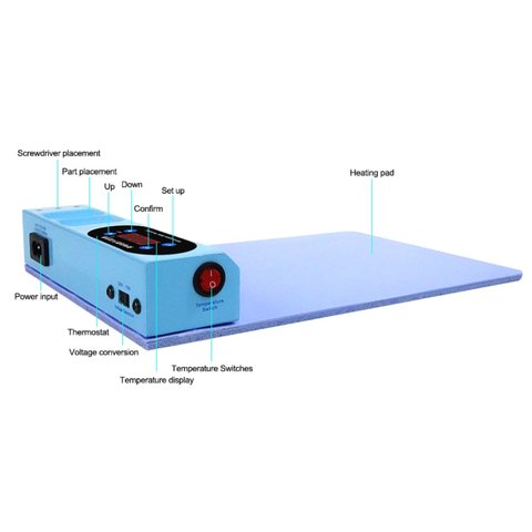 Нагревательный коврик для разборки (cепаратор) Sunshine S-918E mini, 225 × 175 мм Превью 2