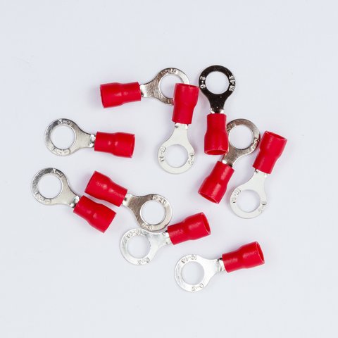 Наконечник RV 2,0-6, 6 мм, кільцевий, ізольований, червоний, 10 шт., 1,5-2,5 мм² Прев'ю 1