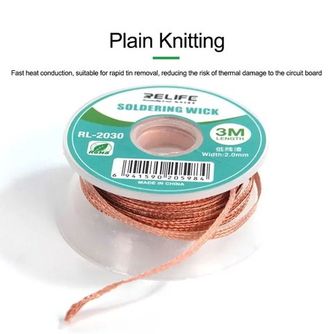 Стрічка для випаювання RELIFE RL-2030, (Ш) 2,0 мм, д. 3 м Прев'ю 3