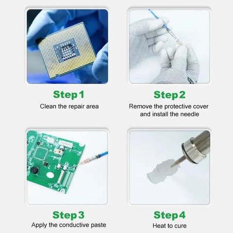 Струмопровідний лак RELIFE HW31, 0,5 мл, silver conductive paint Прев'ю 6