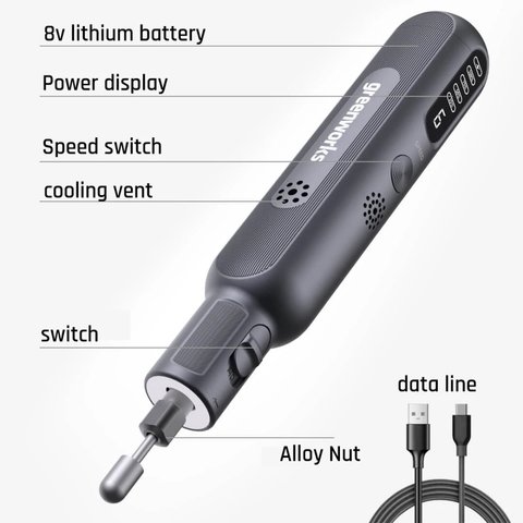 Шліфувальна машина Greenworks AGK302, 52 in 1, 80W Прев'ю 2