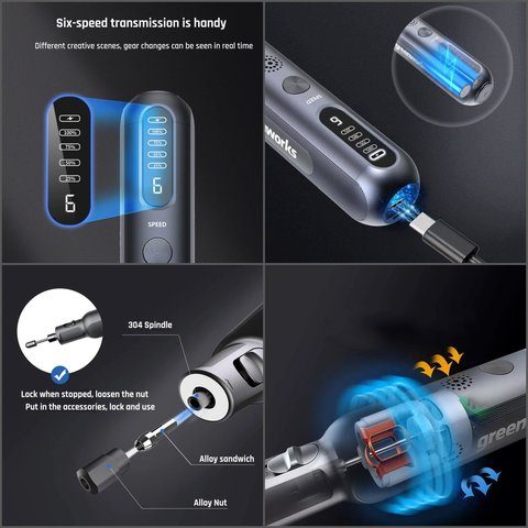 Шліфувальна машина Greenworks AGK302, 52 in 1, 80W Прев'ю 3