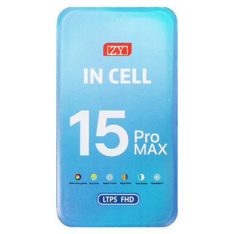 Дисплей для iPhone 15 Pro Max, черный, с рамкой, AAA, (TFT), ZY, LTPS FHD Превью 1