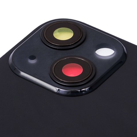 Задняя панель корпуса для iPhone 13, черная, со стеклом камеры, small hole Превью 1