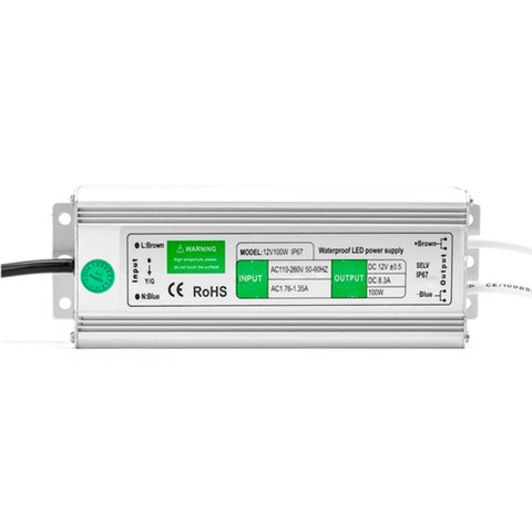 Fuente de alimentación para tiras LED de 12 V, 12.5 A (150 W), 90-250 V, IP67 Vista previa  3